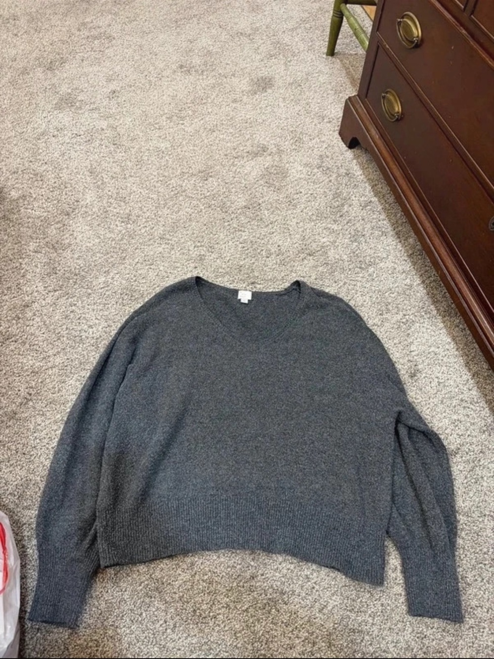 a new day Charcoal Gray V-Neck Sweater